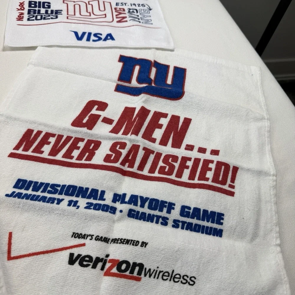 New York Giants Rally Towel Ceremony Wash Lot of 6 Game Strahan Stadium Retired